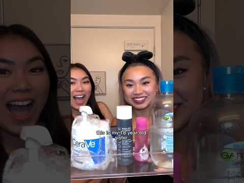 my 18 y/o sister PICKY skincare routine 🫣😯 (sensitive, dry, &amp; eczema prone)