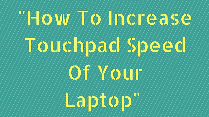 Speedup - How to increase TouchPad Speed Of Laptop Voice Tutorial