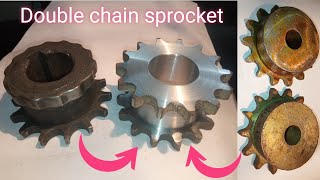 making a double chain sprocket machining