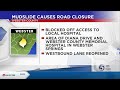 Mudslide in Webster County causes road closure, one lane open