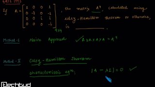 GATE 1997 question on Caley -Hamilton Theorem