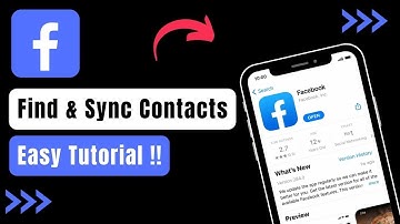How To Find And Sync Contacts On Facebook !