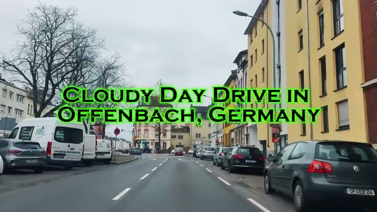 Front View Drive in Offenbach, Germany | Cloudy 🚗☁️