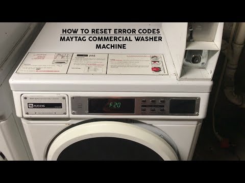 How to Reset and Clear Error Codes (F20) in MAYTAG Commercial Coin Operated Washer