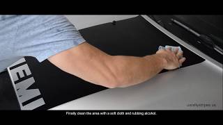 HEMI SRT8 hood scoop decal installation - Wet application (real time) screenshot 4