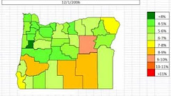 Map: Oregon Unemployment by County August 2013