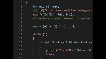 C Program to find the LCM of two numbers || #shorts  #programming