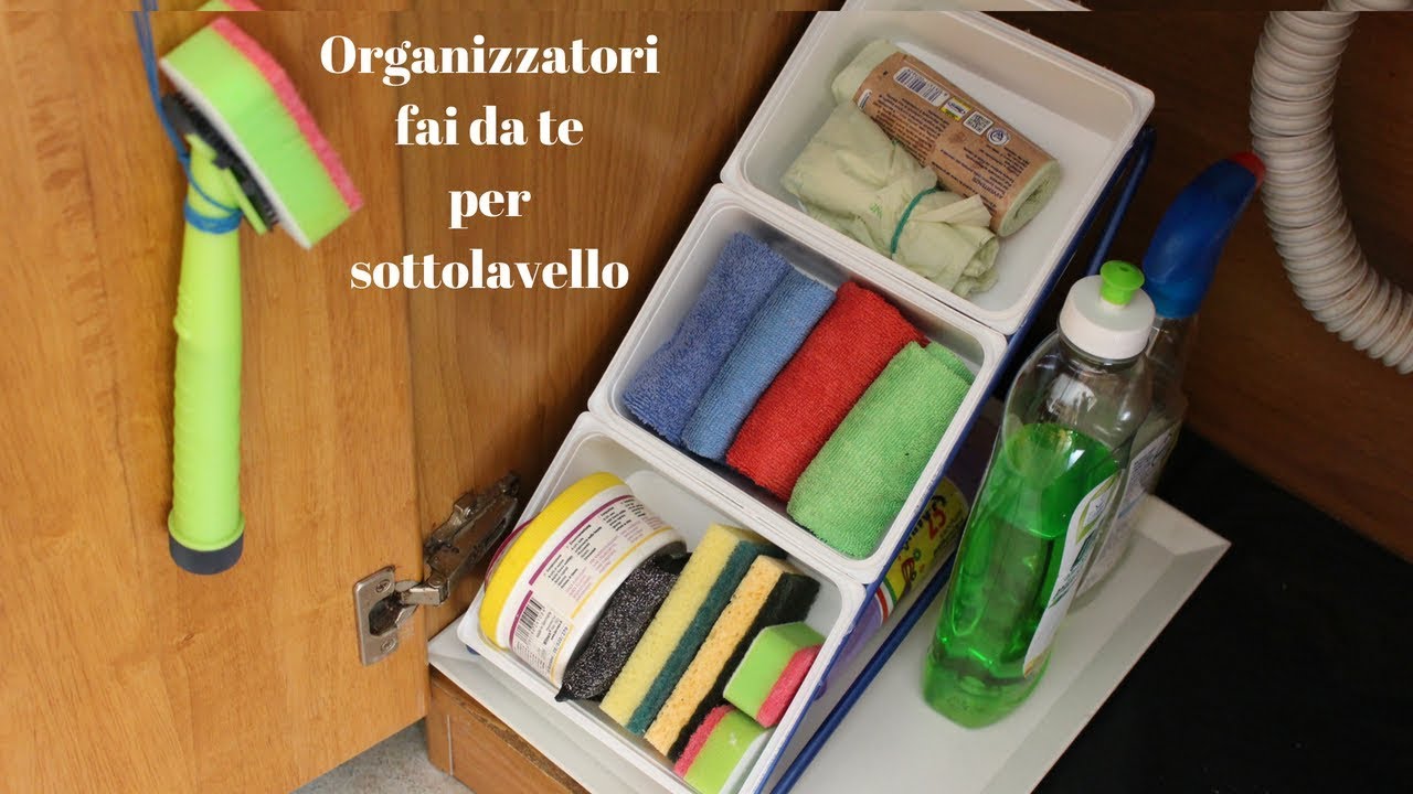 COME COSTRUIRE Organizzatori per sottolavello- ORGANIZZARE CASA LOW COST -  Riciclo Creativo 