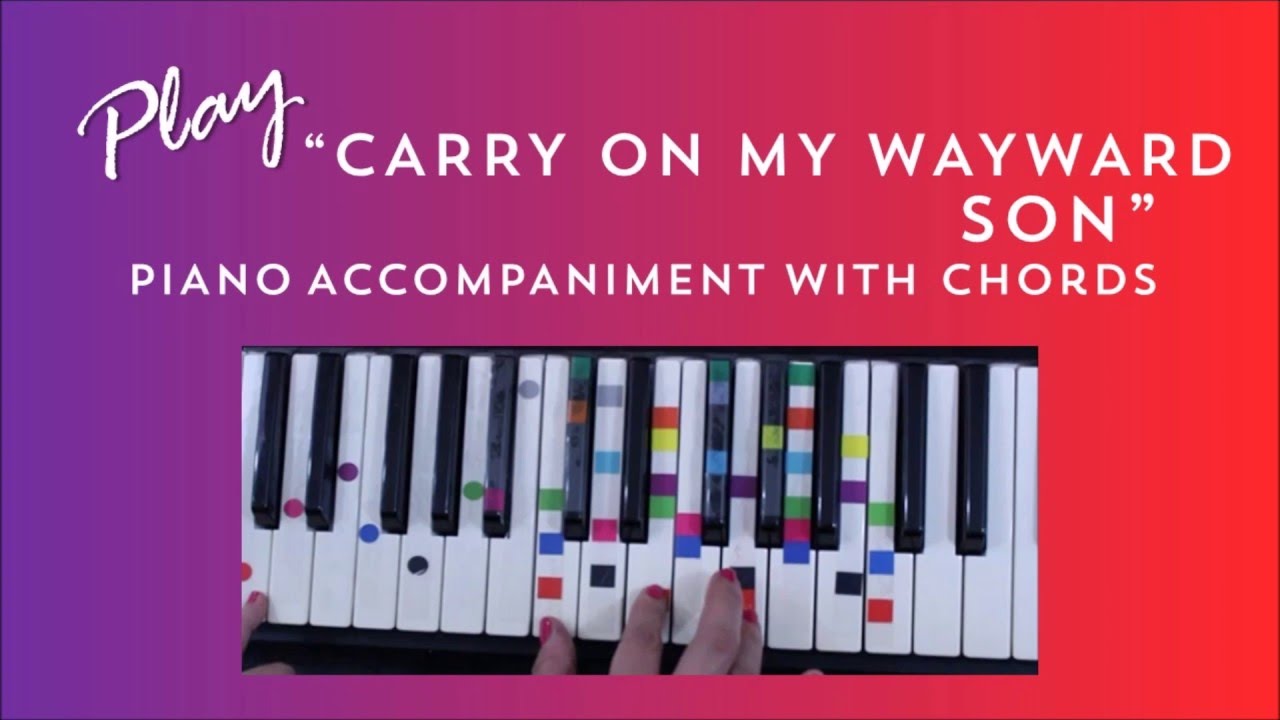 How To Play Sing Carry On My Wayward Son Kansas Easy Piano Chord Lesson Ivoreez Youtube
