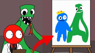 GREEN DREW THIS?!😳| Rainbow Friends Animations Roblox pt.34