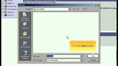 Horde Exporting contacts by host4Go Tutorials