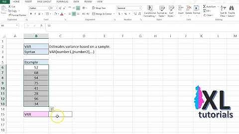Variance Formula In Excel