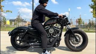 Custom Harley Davidson Sportster 48 with Vance and Hines Exhaust