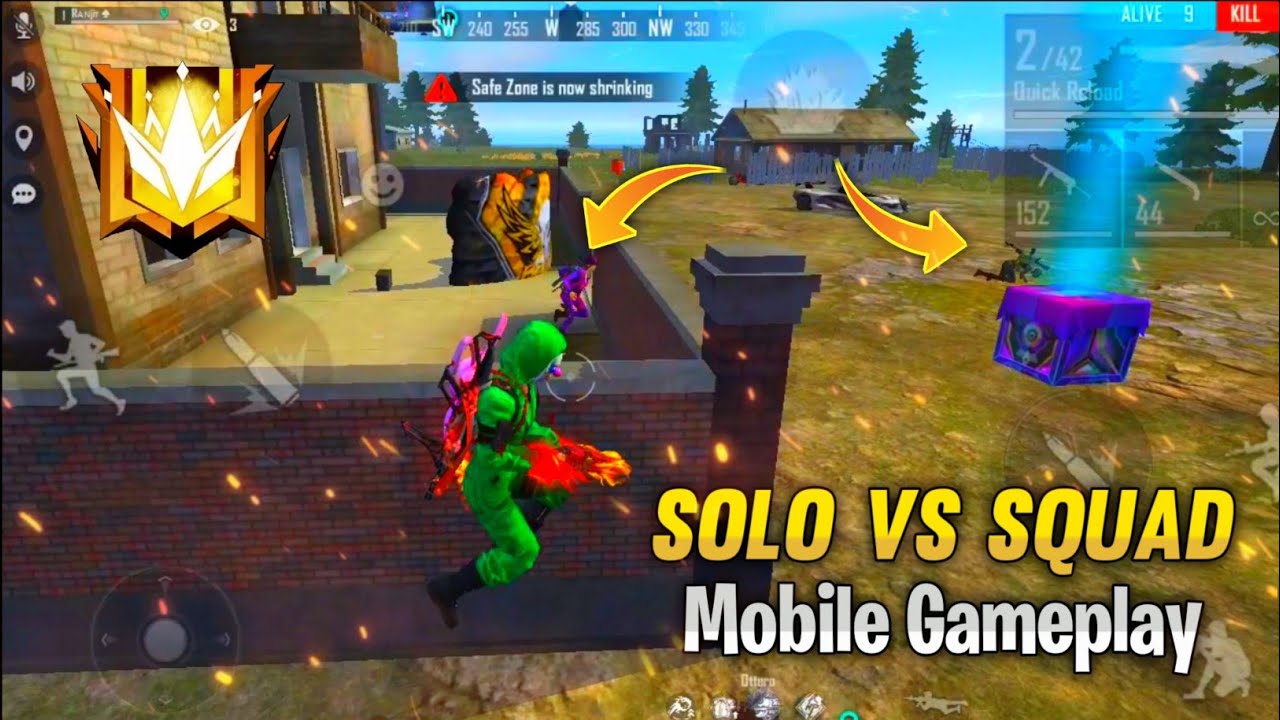 SOLO VS SQUAD FULL RUSH MOBILE GAMEPLAY 🔥 MUST WATCH - YouTube