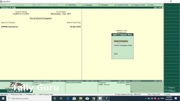 How To Split Company Data In Tally Erp 9    Split Data    Tally ERP 9 in Tamil