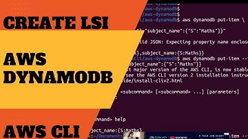 Create LSI Local Index of DynamoDb using AWS Command line Interface (aws dynamodb)
