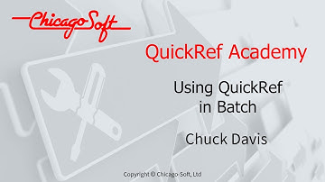 QuickRef Academy - QuickRef® Basics 1-of-2