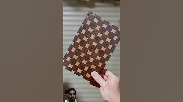 A New End Grain Pattern Using Dovetail Keys. #shorts