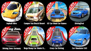 Asphalt Nitro,Camper Van Beach Resort,GT Car Stunt Car Games,DrivingTest,Driving Zone: Germany,Mega