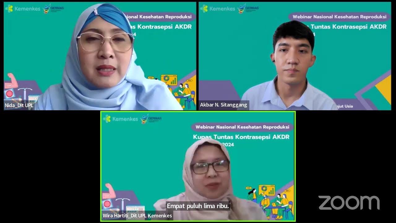 Webinar Nasional Kesehatan Reproduksi dengan tema “Kupas Tuntas Metode KB AKDR” tanggal 01 Juli 2024