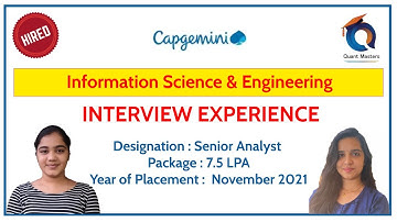 Capgemini Interview Experience  | Senior Analyst | 7.5 LPA