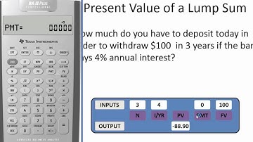 PV of Lump Sum using the BAII Plus