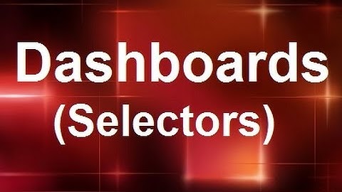 MicroStrategy - Dashboards (Selectors) - Online Training Video by MicroRooster
