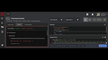 Kata 1:3, Total amount of points