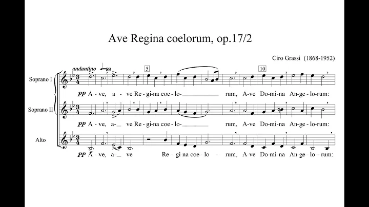 Grassi, Ciro (1868 - 1952) Ave Regina Coelorum, a ...
