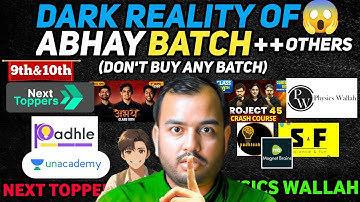 Dark Reality of all Crash Courses | Abhay Batch | Project 45 | Science and Fun | Pw | Next Toppers 