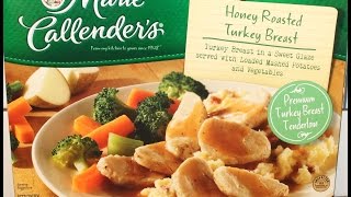 This is a taste test/review of marie callender's honey roasted turkey
breast. it "turkey breast in sweet glaze served with loaded mashed
potatoes and ve...