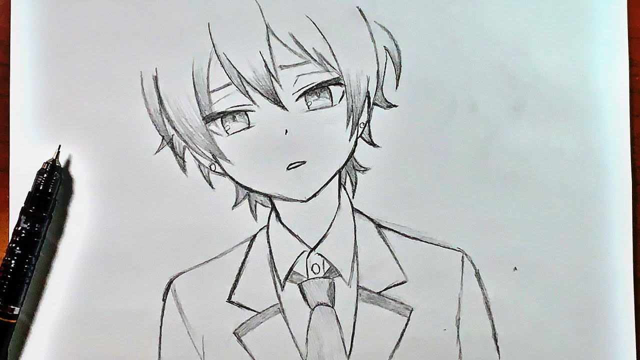 7. Easy Blue Hair Anime Boy Drawing - wide 7