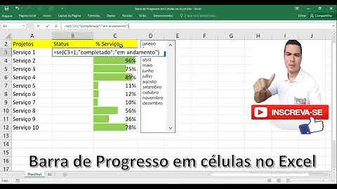 Barra de Progresso em celulas | Formatação condicional Avançada no Excel