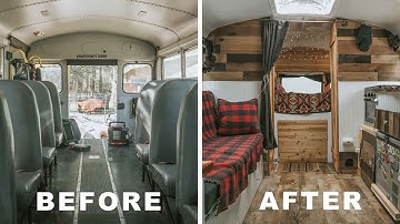 E450 Diesel Mini School Bus Conversion Build Timelapse - From Start To Finish