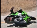 Motorcycle Crash - Kawasaki ZX6R Lowsides on Mulholland