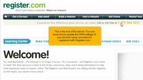 How to Manage Your DNS (Update Name Servers) at Register.com