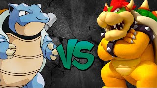 Blastoise VS Bowser (Pokemon VS Super Mario) Sprite/Pixel Animation Battle