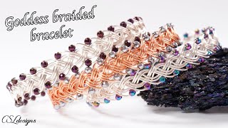 Goddess braid wirework bracelet