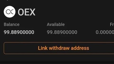 Import OEX on Metamask and bind withdrawal address.