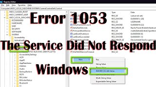 Error 1053: The service did not respond to the start or control request in a timely fashion - Fix!!