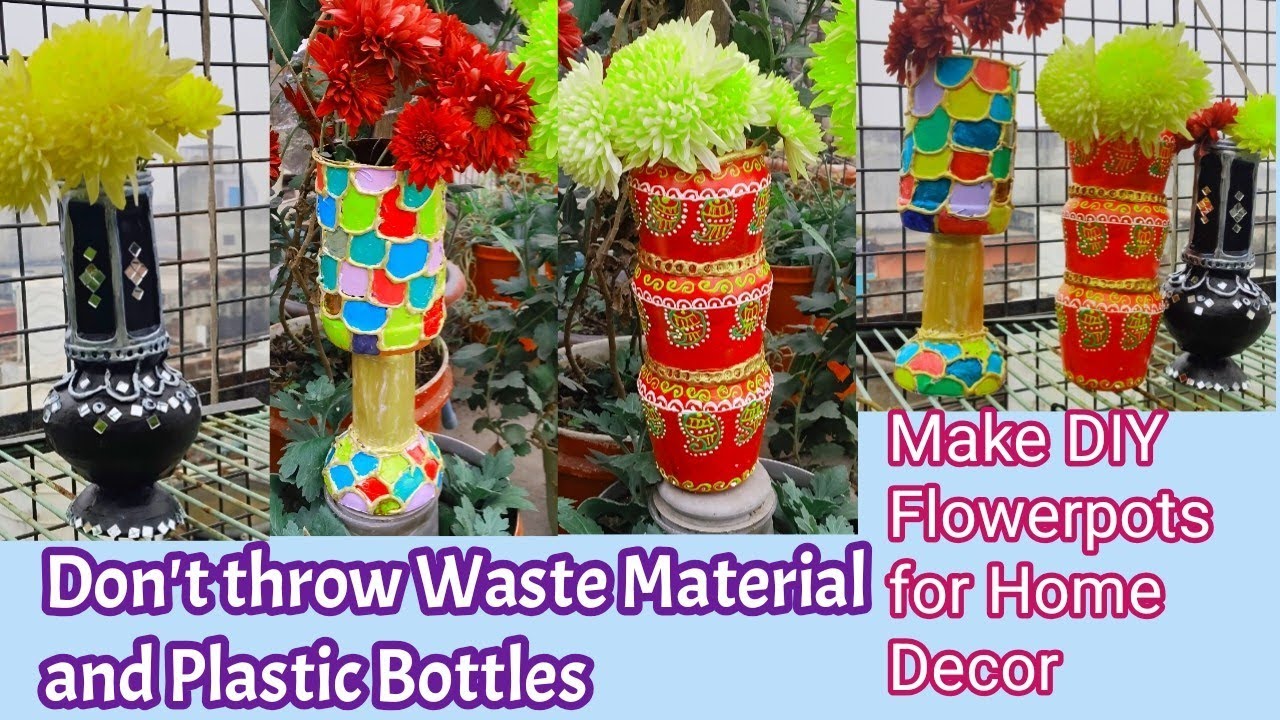 Waste Material Craft Ideas Easy Home Decoration//DIY Flowerpot//Garden Decor DIY Ideas 
