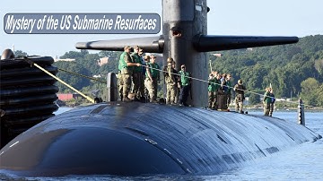 Gigantische Amerikaanse nucleaire onderzeeër duikt weer op na maandenlang onder water te zijn ver...