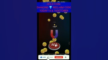 15 & 16 October Hold Coin diamond 💎 reclaim today |15 October  Hold coin diamond reclaim code today