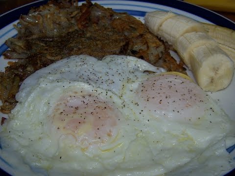 Hash Browns, Eggs, Over Easy, Breakfast 3/4