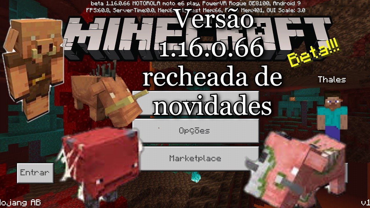 Como baixar o Minecraft nova versão 1.16.0.66 com muitas novidades ...