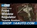 How to Replace Window Regulator 1995-99 Toyota Avalon