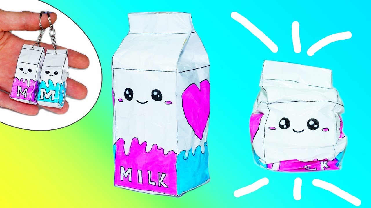 DIY SQUISHY | TO MAKE A SQUISHY | 3D Milk Paper Squishy - YouTube