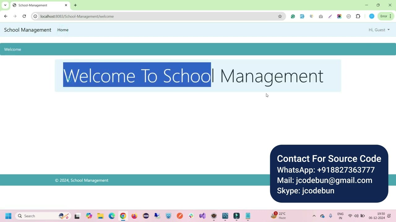 School Management System in Java | JSP, Servlet, MySQL | Demo Video