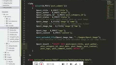 how to insert posts dynamically part 1 | Complete CMS in php