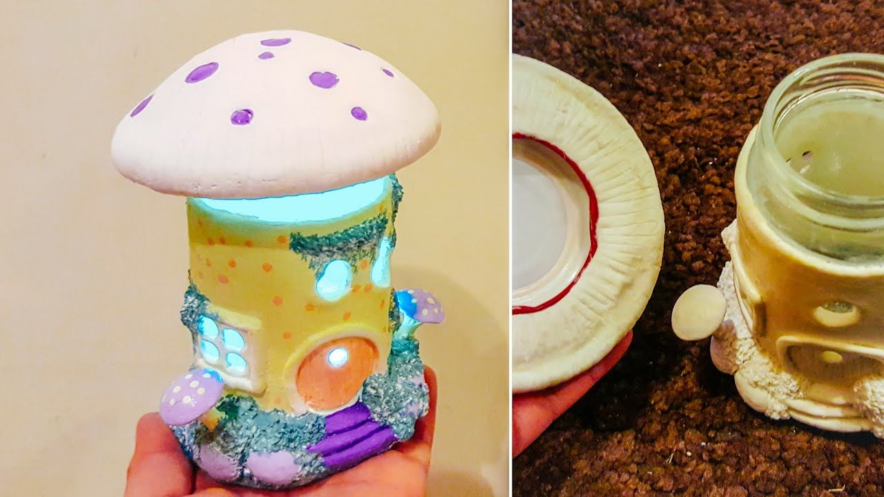 DIY Tiny Mushroom Fairy Jar ✧ 